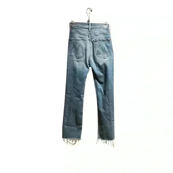 New MOTHER High Waisted Rider Ankle Fray in Wash Party Like A Pirate Size US 25 - Picture 7 of 15
